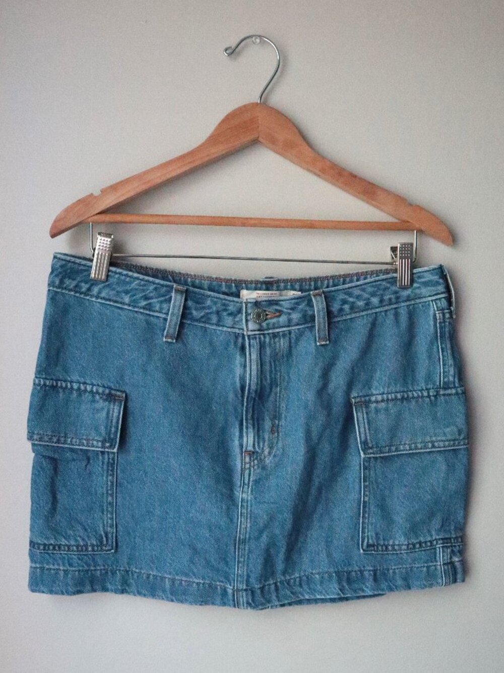 Jean Miniskirt (Levi's, Y2K, 2000s, Denim Skirt, Microskirt, Size 29)